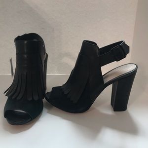 Pour la Victoire Fringe Heeled Sandal
